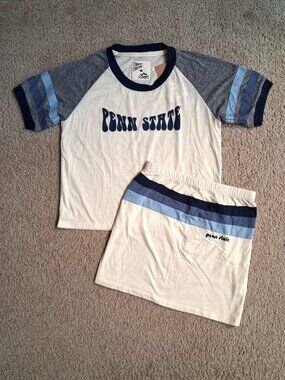 NWT Summit Sportswear PENN STATE Tailgate Top and Skirt Set sz S